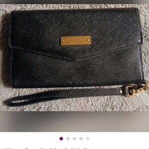 Kate Spade Black Wristlet 6.75" x 4" x 1" Wallet